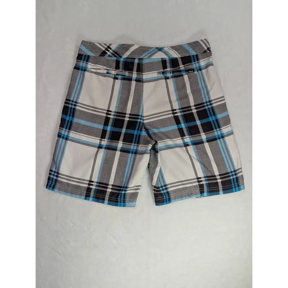 Hurley Phantom Boardshorts Mens 36 Blue Plaid Stretch Swim Trunks